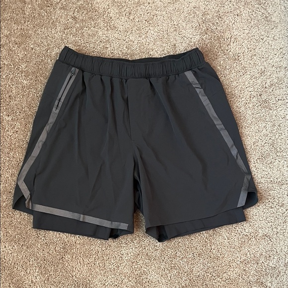 lululemon athletica Other - Lululemon Surge 6” Lined Gray Reflective Shorts